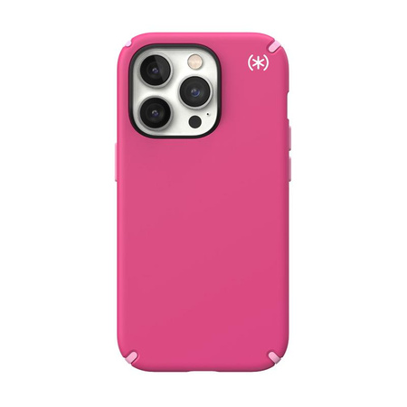Speck Presidio2 Pro MagSafe - Antibacterial iPhone 14 Pro Case (Digitalpink / Blossompink / White)