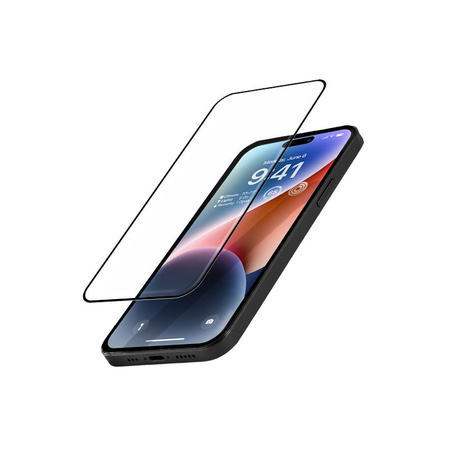 Crong antibakteriális 3D páncélüveg - 9H teljes képernyő edzett üveg iPhone 14 Pro + telepítési kerethez