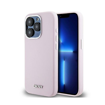 DKNY Liquid Silicone Small Metal Logo MagSafe - iPhone 15 Pro Case (pink)
