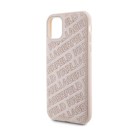 Karl Lagerfeld Quilted K Pattern - iPhone 11 Tasche (Rosa)