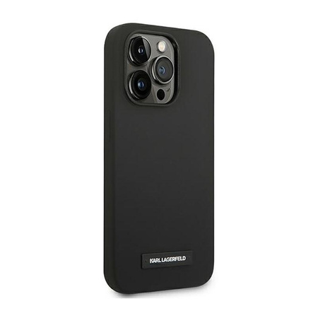 Karl Lagerfeld Silikonplakette Magsafe - iPhone 14 Pro Max Hülle (schwarz)