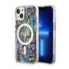 Guess Leopard MagSafe - Case for iPhone 14 (Blue)