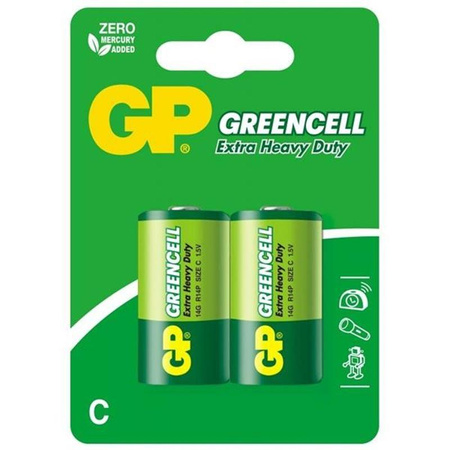 GP Greencell Extra Heavy Duty - C Battery R14 1.5 V (2 pcs.)