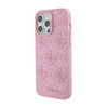 Étui Guess en cuir estampillé 4G - iPhone 15 Pro Max (rose)