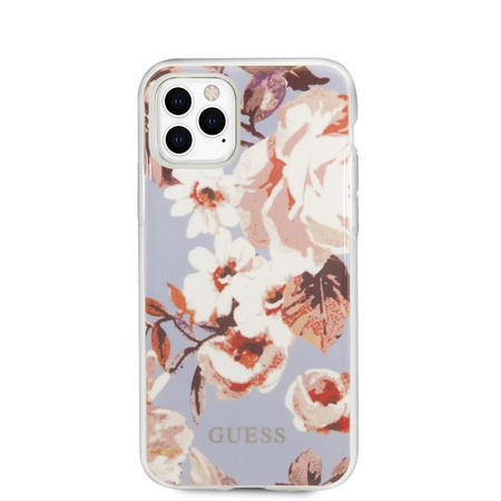 Guess Flower Shiny Collection N2 - pouzdro pro iPhone 11 Pro (lila)