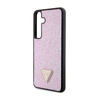 Guess Rhinestone Triangle - Hülle für Samsung Galaxy S24+ (Rosa)