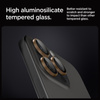 Spigen Optik Pro GLAS.TR EZ Fit Camera Protector 2-Pack - Szkło ochronne na obiektyw do iPhone 16 Pro / 16 Pro Max (2 szt) (Desert Titanium)