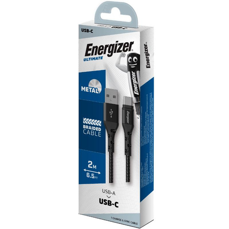 Energizer Ultimate - propojovací kabel USB-A k USB-C 2 m (černý)