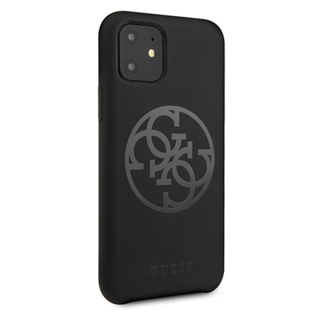 Guess Silicone 4G Tone to Tone - iPhone 11 Case (Black)