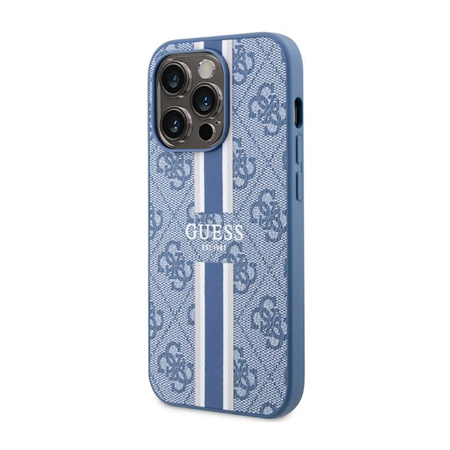 Guess 4G Printed Stripes MagSafe - Schutzhülle für iPhone 14 Pro (Blau)