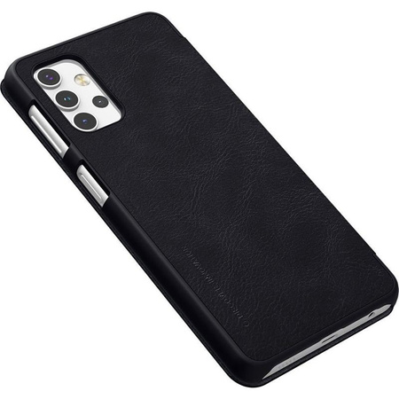Kožené pouzdro Nillkin Qin - pouzdro Samsung Galaxy A32 5G (černé)