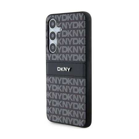 DKNY Leather Mono Stripe & Metal Logo - Samsung Galaxy S24+ Case (black)