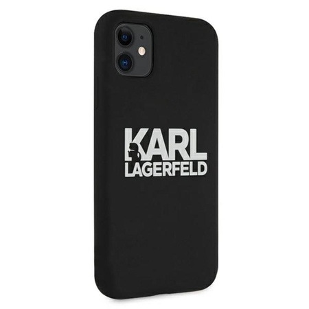 Karl Lagerfeld Silicone Stack Logo - pouzdro pro iPhone 11 (černé)