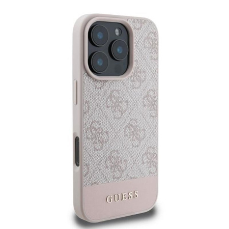 Guess 4G Bottom Stripe - Case for iPhone 16 Pro (pink)