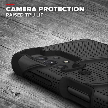 ZIZO BOLT Series - Etui blindé pour Samsung Galaxy A32 5G avec écran en verre 9H + étui avec support (noir)