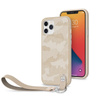 Moshi Altra - Pouzdro s odnímatelnou šňůrkou na iPhone 12 / iPhone 12 Pro (systém SnapTo) (Sahara Beige)