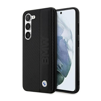 BMW Leather Textured & Stripe - pouzdro pro Samsung Galaxy S23 (Black)