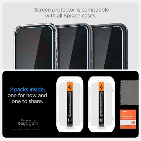 Spigen GLAS.TR EZ FIT Privacy 2-Pack – Panzerglas mit Sichtschutzfilter für Google Pixel 9 / 9 Pro / 10 / 10 Pro (2 Stk.)