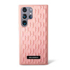 Karl Lagerfeld Monogramm 3D-Muster - Samsung Galaxy S23 Ultra Tasche (rosa)