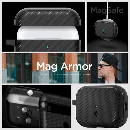 Spigen Mag Armor MagSafe - tok az Apple Airpods Pro 1 / 2 készülékhez (fekete)