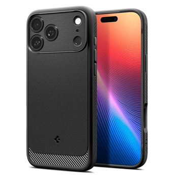 ETUI DO IPHONE 17 PRO do MAGSAFE SPIGEN RUGGED ARMOR ORYGINALNE CZARNE CASE