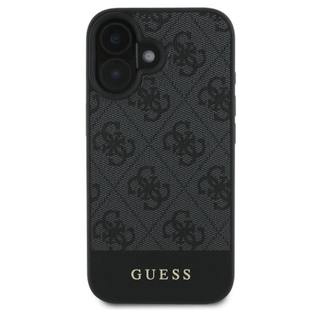 Guess 4G Bottom Stripe - pouzdro pro iPhone 16 (šedé)