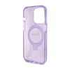 Guess Ring Stand Script Glitter MagSafe - iPhone 15 Pro Case (Purple)
