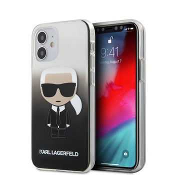 Karl Lagerfeld Iconik Gradient - pouzdro pro iPhone 12 Mini (černé)
