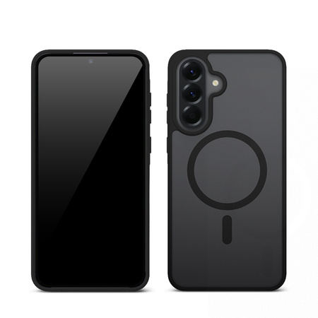 Crong Hybrid matt mágneses - MagSafe tok Samsung Galaxy A36 / A37 (fekete)