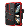 ZIZO BOLT Series - Samsung Galaxy S23 étui blindé avec verre 9H pour l'écran + étui avec support (noir / rouge)