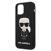 Pouzdro Karl Lagerfeld Fullbody Silicone Iconic - iPhone 12 Pro Max (černé)