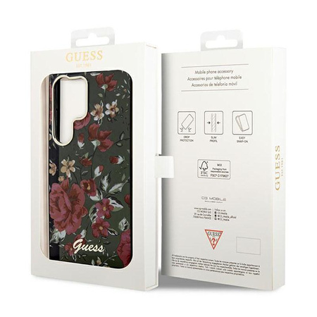 Guess Flower Collection - Étui Samsung Galaxy S23 Ultra (kaki)