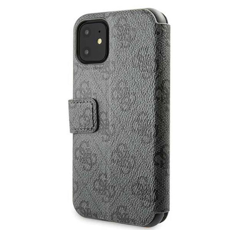Guess Booktype 4G Charms Collection - iPhone 11 Hülle mit Kartenschlitzen (schwarz)