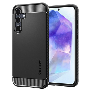Spigen Rugged Armor - Etui pour Samsung Galaxy A55 5G (Noir mat)