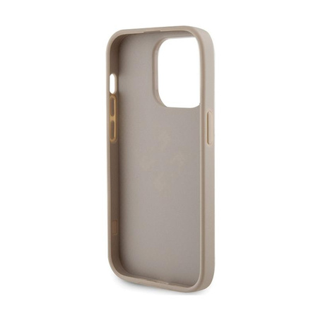 Guess Perforované pouzdro 4G Glitter - iPhone 15 Pro Max (zlaté)