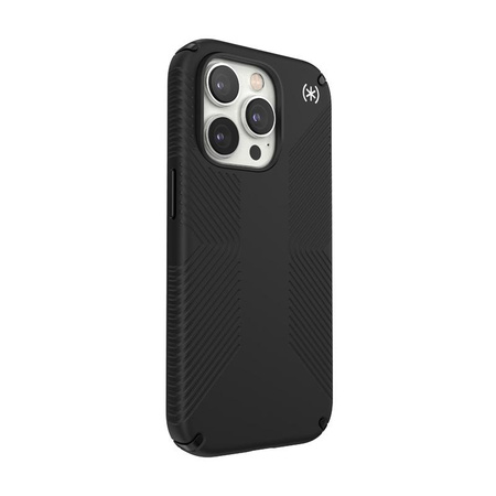 Speck Presidio2 Grip - Anti-slip case for iPhone 14 Pro (Black / Black / White)