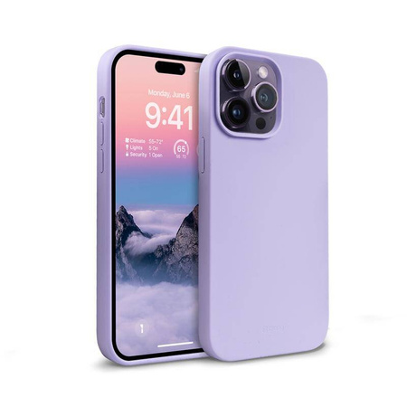 Crong Color Cover Liquid Silicone Case for iPhone 14 Pro (Purple)