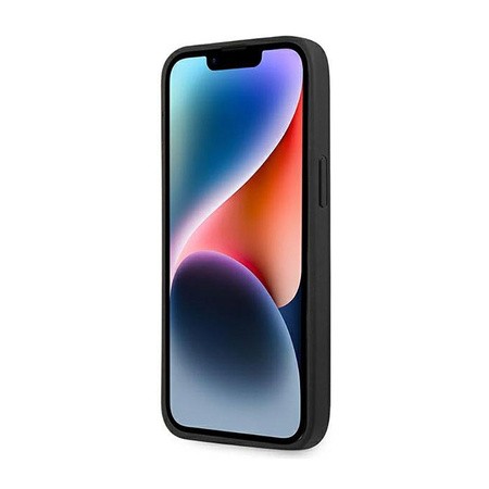 BMW Leather Hot Stamp - Étui pour iPhone 14 Pro Max (Noir)