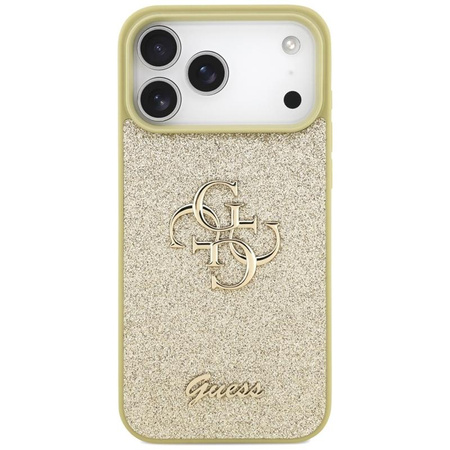 Guess Fixed Glitter Big 4G - Pouzdro pro iPhone 17 Pro Max (zlatý)