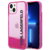 Karl Lagerfeld Liquid Glitter Translucent Elongated Logo Case – Etui iPhone 14 (różowy)