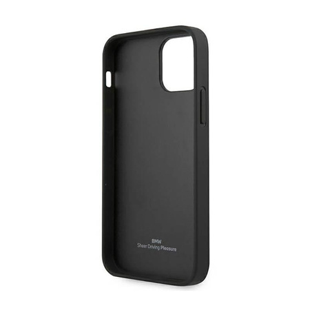 BMW Leather Curve Perforate - Hülle für iPhone 12 mini (Schwarz)
