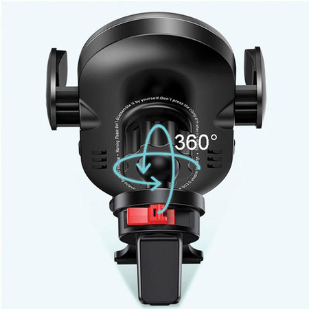 USAMS US-CD132 - Autohalterung mit kabelloser 15-W-Ladung (schwarz)