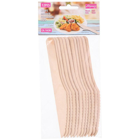 Cuisine Elegance - Jednorázové dřevěné nože 12 ks.