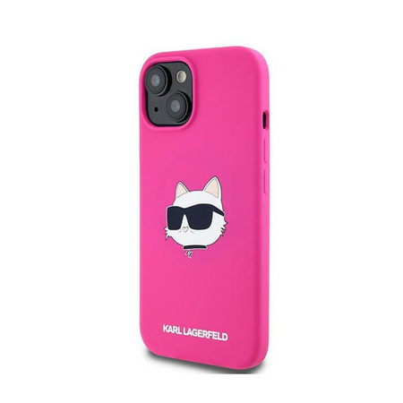 Karl Lagerfeld szilikon Choupette Head MagSafe - iPhone 15 Plus / 14 Plus tok (rózsaszín)