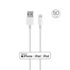 PURO USB csatlakozókábel Apple csatlakozó Lightning MFi 0.5m (fehér)