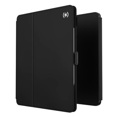 Speck Balance Folio - pouzdro pro iPad Pro 12,9" (2022-2018) s povrchovou úpravou MICROBAN, magnetem a stojánkem (černé)