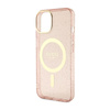 Guess Glitter Gold MagSafe - Schutzhülle für iPhone 14 Plus (Pink)