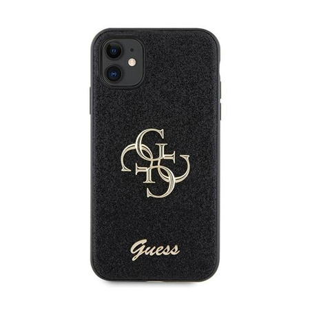 Guess Glitter Script Big 4G - iPhone 11 Case (black)