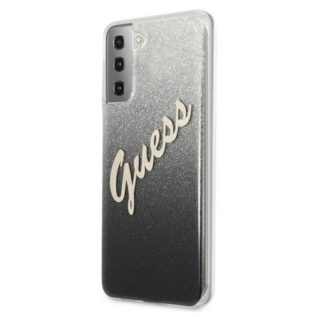 Guess Glitter Gradient Script - Samsung Galaxy S21 Case (black)