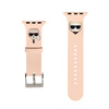 Karl Lagerfeld szilikon Karl & Choupette Heads - szíj Apple Watch 42/44/45 mm-es órához (rózsaszín)